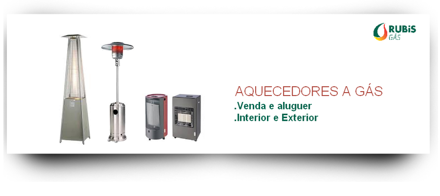 Venda e aluguer de aquecedores de interior e exterior